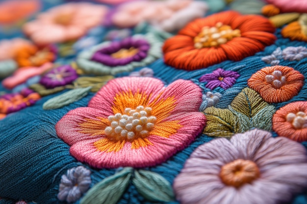 hand embroidery closeup